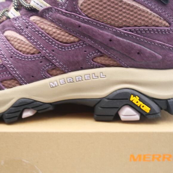 NEW Merrell Moab 3 Mid WP Hiking Boots Women's 10 Burgundy Burlwood Purple - Picture 2 of 9